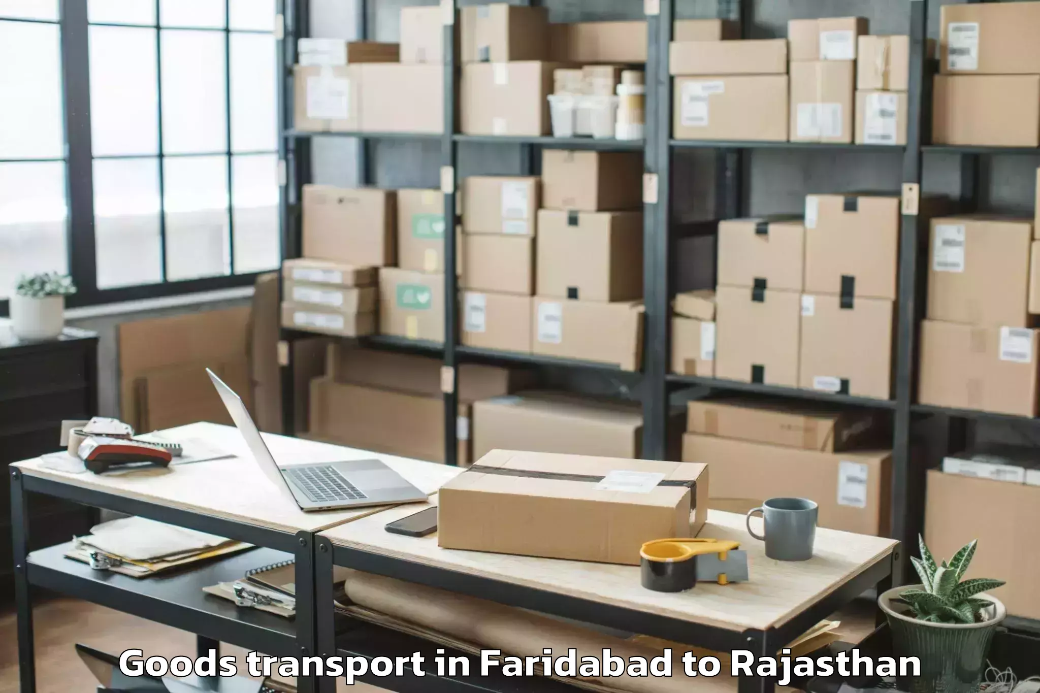 Faridabad to Sardarshahr Goods Transport